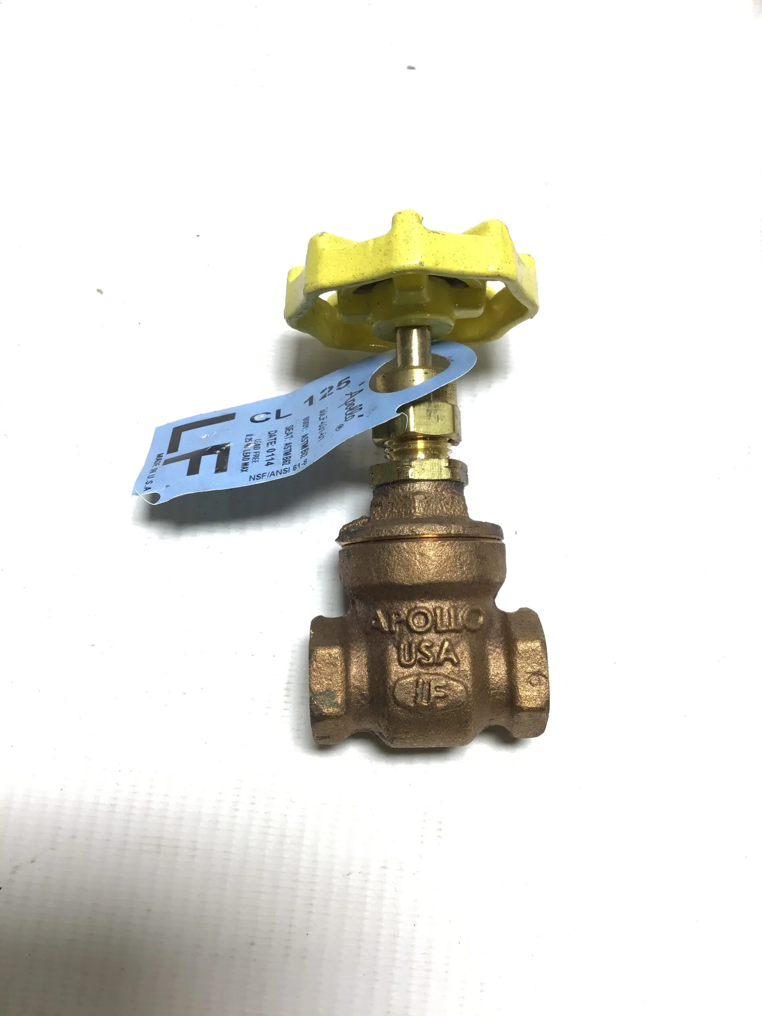 Apollo 1/4″ NPT Threaded Bronze Gate Valve, 102T LF Series 670750687211, Non Rising Stem
