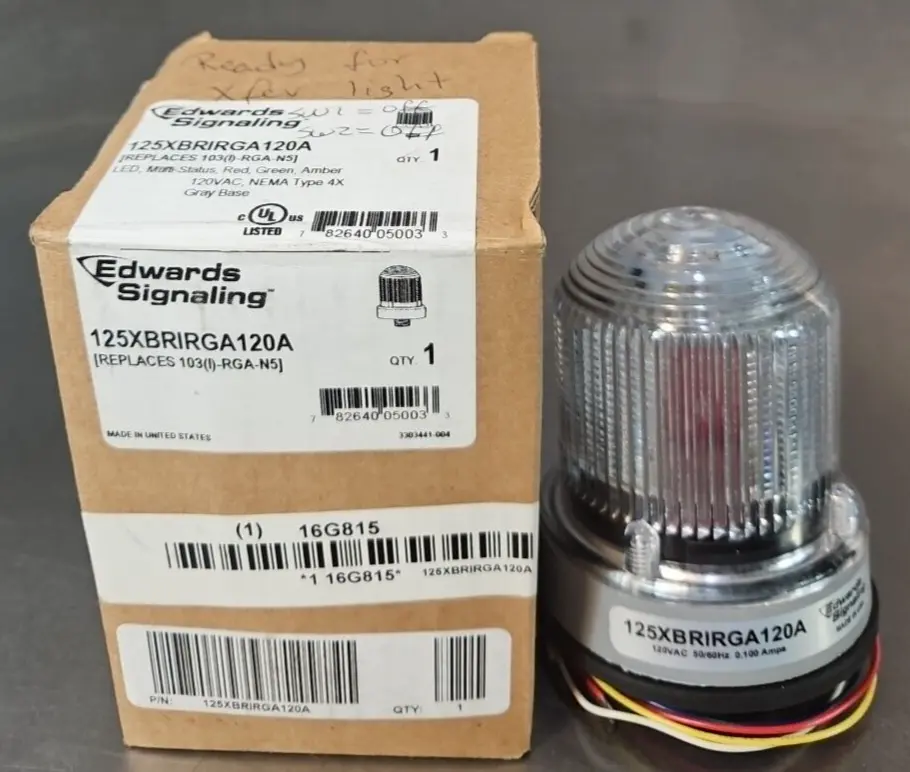 Edwards Signaling 125XBRIRGA120A Visual Signal Light (BIN435)