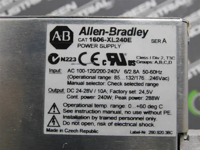 Allen Bradley 1606-XL240E Power Supply Ser. A DC 24-28V/10A Used