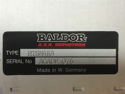 USED BALDOR RTSM4K4-