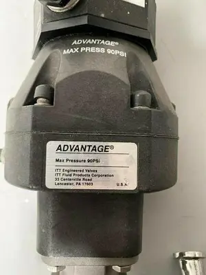 USED 2 ITT SHEROTEC STAINLESS STEEL DIAPHRAGM VALVES W/ POSITION MONITOR