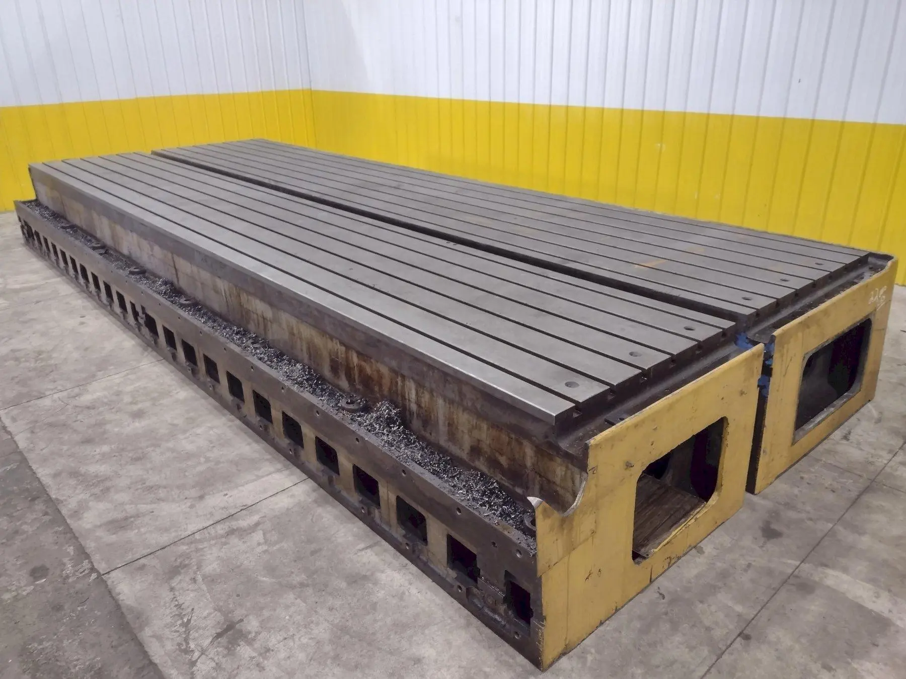 270” X 92” HEAVY DUTY T-SLOTTED SET-UP TABLE: STOCK #22996