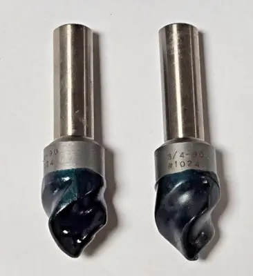 Schrillo 3/4" High Speed Steel Countersink 90 Degree #1024 USA Lot of 2