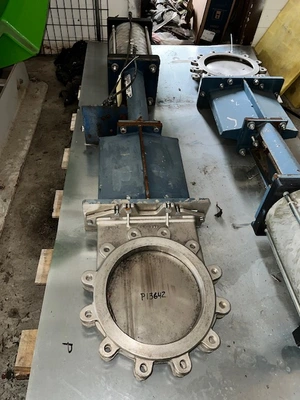 12" Stainless Steel Fabri-Valve Knife Gate Valve Air Operated