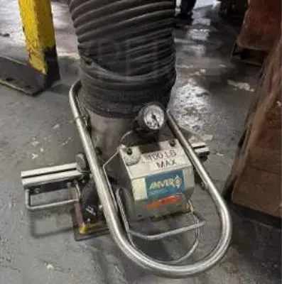 USED GORBEL 250# FREESTANDING BRIDGE CRANE SYSTEM W/VACUUM LIFT
