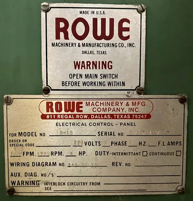 USED 1987 ROWE B-15