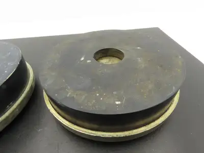 Studded Leveling Feet 8" Base Pad 7-5/8" Stud 11/16" x 9-3/4" Lot of 2