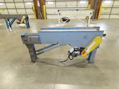New London Engineering 8"x 6' 6" Plastic Roller Belt Accumulating Conveyor 30FPM