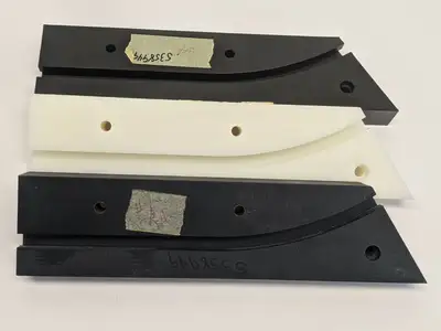 75-208C386 | Milled Track Wearstrip 10-1/2" x 1" x 2-1/2"  D208C022, 3 PIECE SET - New Other