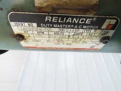 Reliance 140CG28A Master XL Gearmotor 162:1 Ratio 2Hp 11rpm RH 145TC 230/460 3PH
