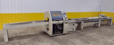 6" HIGH X 14" WIDE DIMTER  OPTICUT MODEL #S75 CROSS-CUT AUTOMATIC WOOD SAW, NEW 2003: STOCK #22923