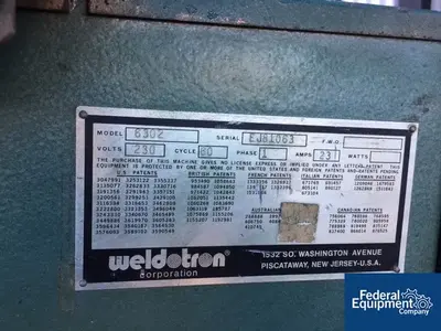 USED Weldotron Weldotron L Bar Sealer, Model 6302