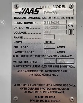 2020 HAAS DS-30Y CNC Lathes (Turning Centers) | Machinery Resources International (14)