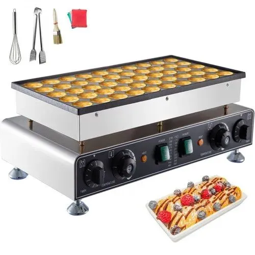 Used 110V MINI DUTCH PANCAKE BAKER 50PCS 1700W COMMERCIAL ELECTRIC NONSTICK WAFFLE MAKER MACHINE _UNKNOWN_ Restaurant Small Appliances Michigan US | Miedema Asset Management Group #1419406