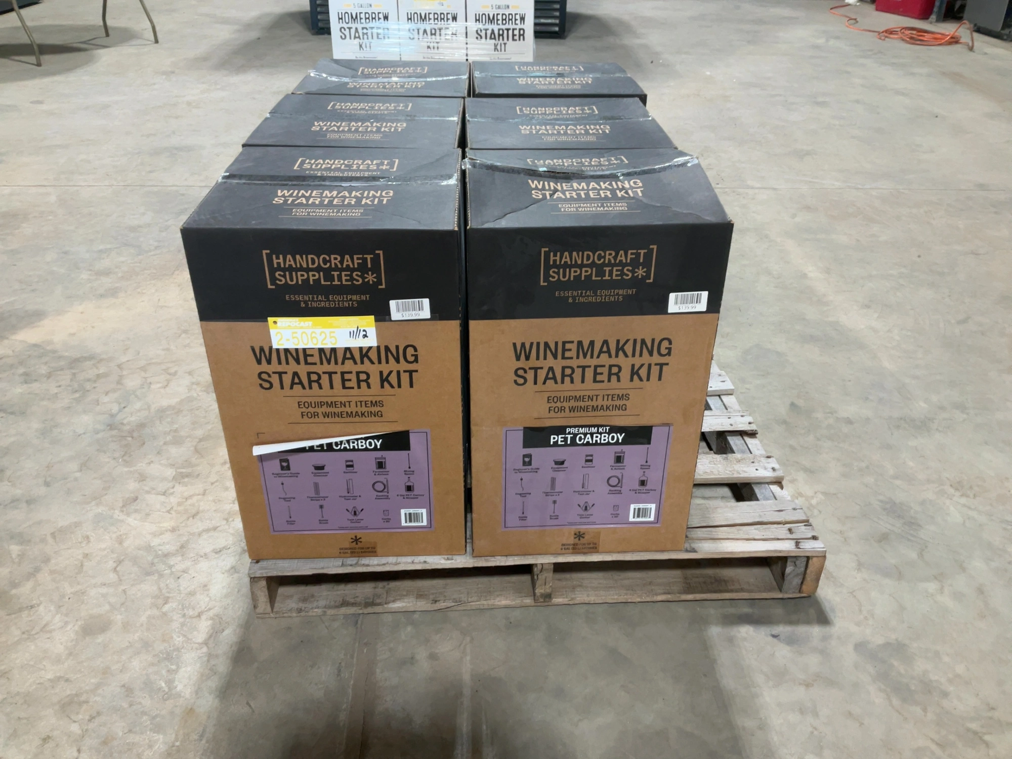 Used LOT OF (6) HANDCRAFT SUPPLIES WINEMAKING STARTER KITS Brewing Equipment Michigan US | Miedema Asset Management Group #1580127