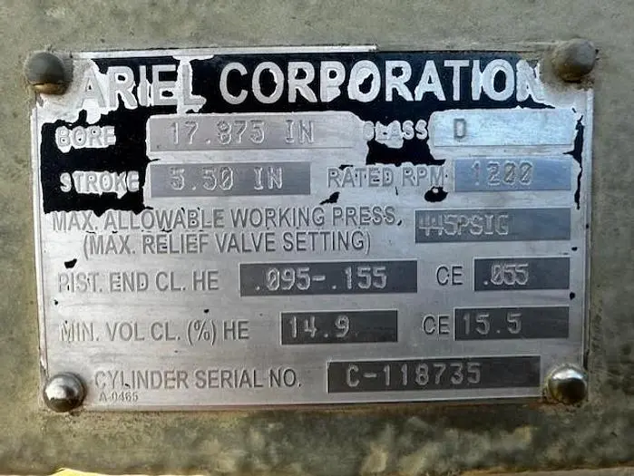 Used ARIEL JGD Compressor Parts & Components | Compression Source #410435