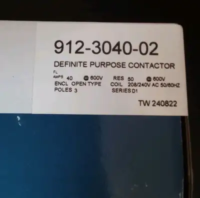 Used Emerson COPELAND EMERSON 912 3040 02 Contactor 40 Amp PLC Contactors US | Infinity wholesale & Supply LLC #1305740