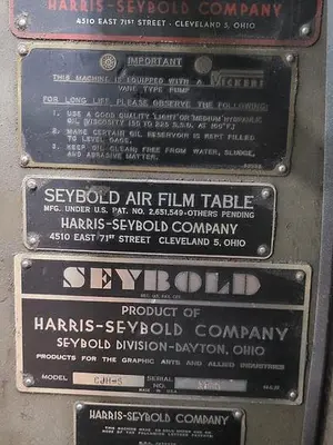 Used HARRIS SEYBOLD CJH-S Guillotines Pennsylvania US | Global Equipment International, LLC #185200