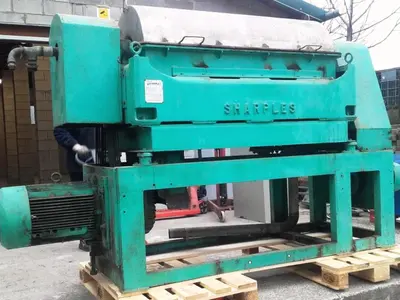 Sharples P3400 (14 x 48) tricanter centrifuge, 316SS.