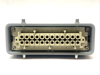 USED WEIDMÜLLER HDC HE 24 FT 24-POLE FEMALE INSERT 16A 500V W/ EPIC CASE