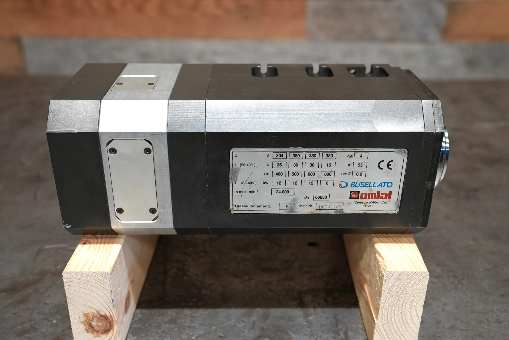 Rebuilt Omlat Busellato 12KW 24,000 RPM Router Spindle HSK63