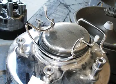 Tank, 6 Gallon, 316L Stainless Steel, Pressure, 9" x 25", Alloy #S741350