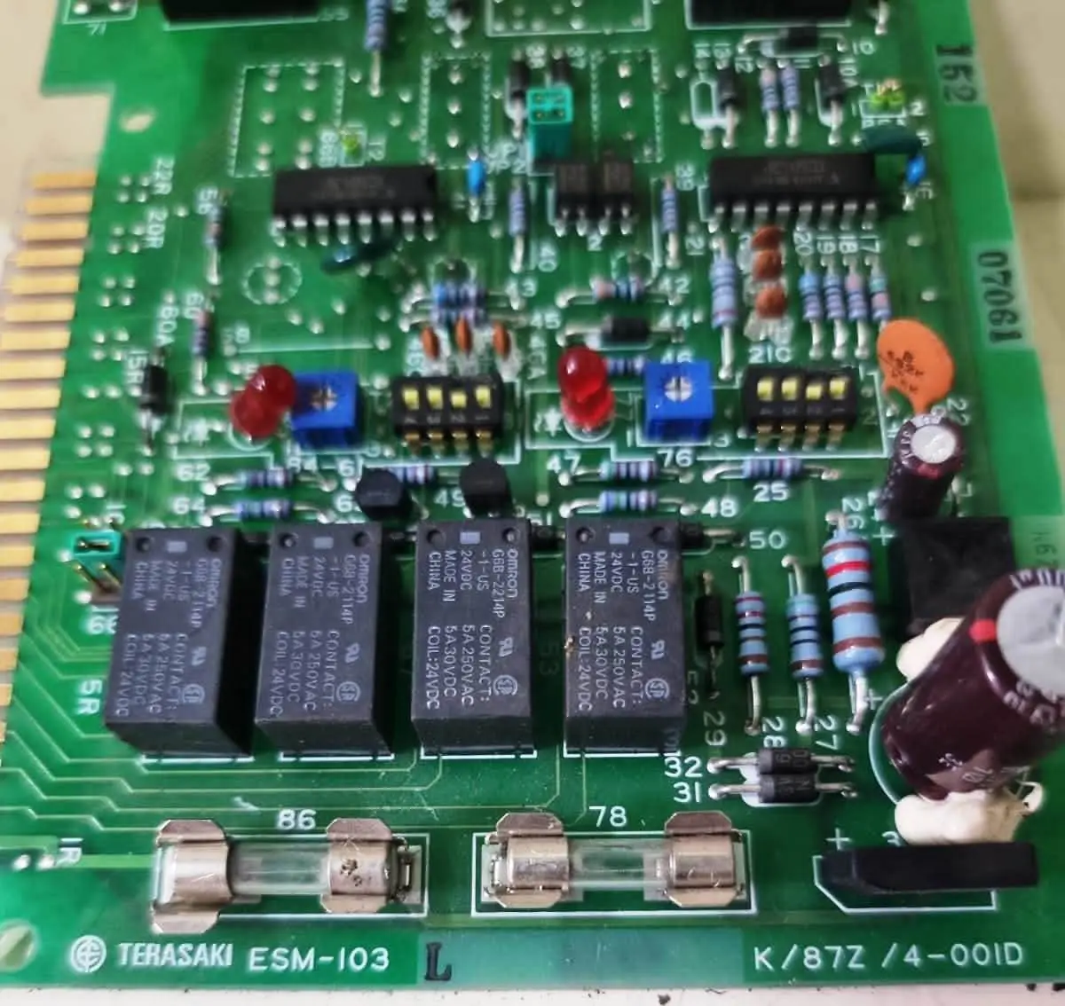 (4) Terasaki ESM-103 PCB cards for purifier starting panel.