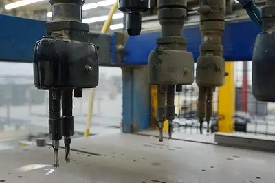 USED CUSTOM-BUILT DESOUTTER MULTIPLE-SPINDLE VERTICAL DRILLING AND GROOVING MACHINE