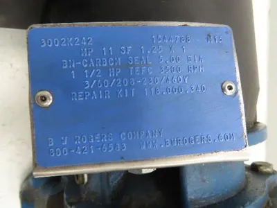 Scot MP 11 SF Cast Iron Centrifugal Pump 1.25x 1" NPT 1.5Hp 460V 3PH 56J