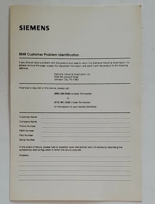 NEW Siemens 2490861-0001