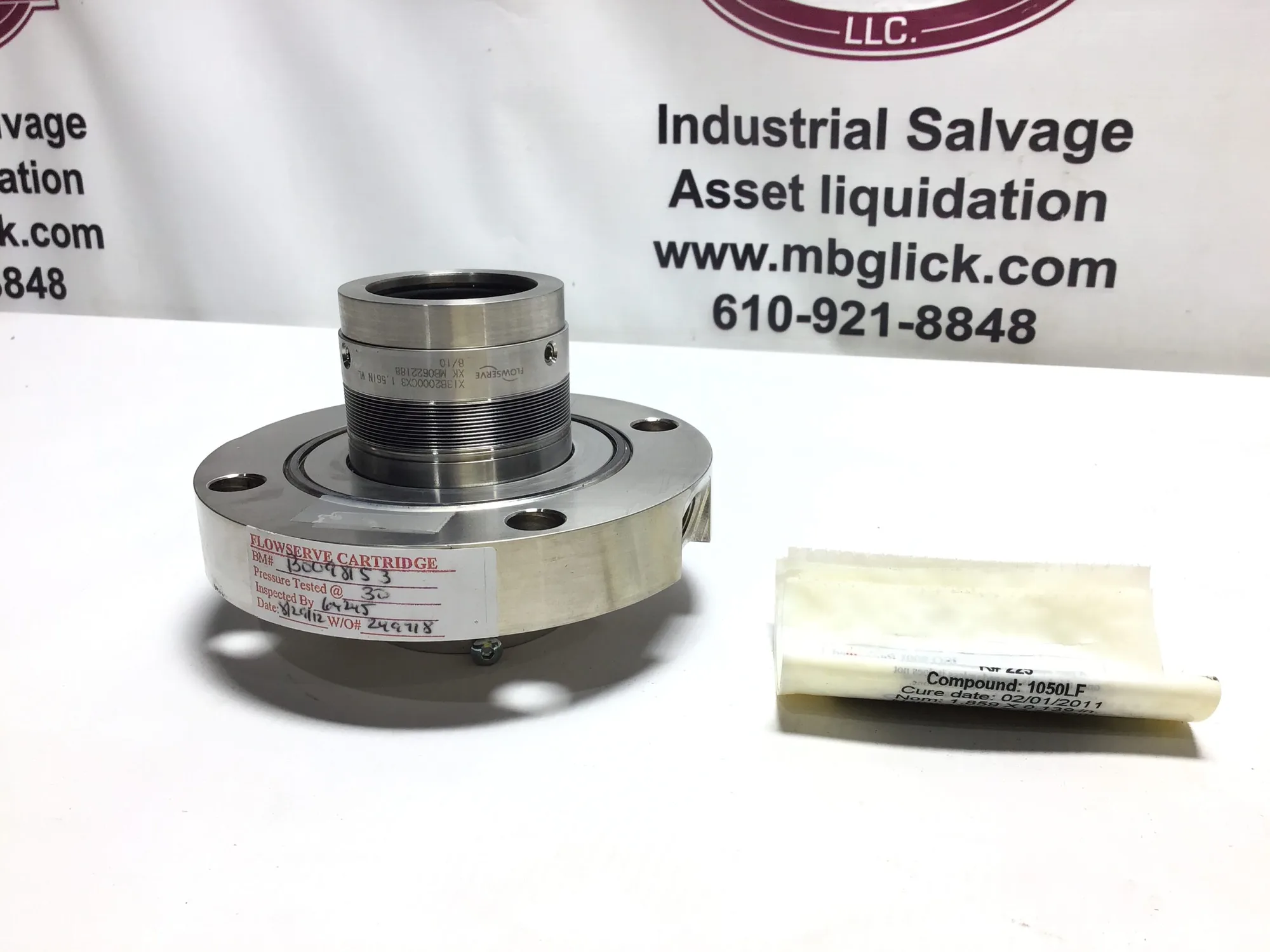 Flowserve Cartridge B0098153 Mechanical Seal Stainless Steel 1.56″In