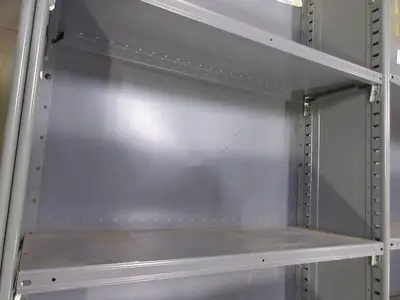 GRAY METAL SHELVING - TRIPLE WIDE