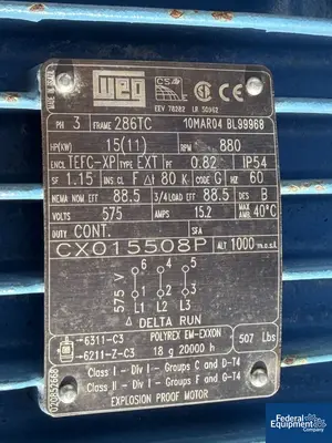 Used Feldmeier 15,000 Liter Feldmeier Reactor, 316L S/S, 60/90# Reactors Ohio US | Federal Equipment Company #1090471
