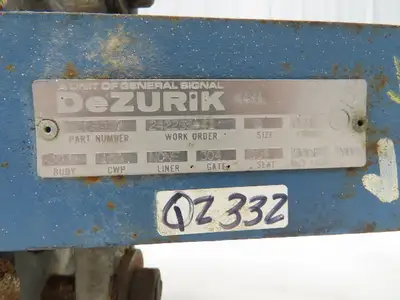 DeZurik Fig. 824 3" Stainless Knife Gate Valve Lug Style Rising Stem Metal Seat