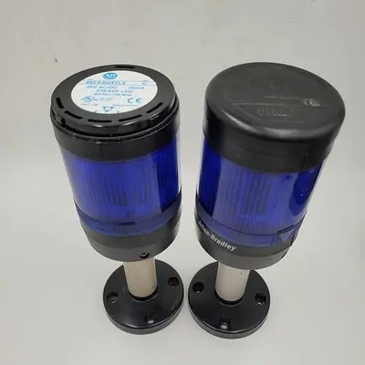 Used ALLEN-BRADLEY AB ALLEN BRADLEY STACK LIGHT WITH PEDESTAL  855T-B24TL6 BLUE LIGHT Lighting | ND Industrial Surplus #1226540