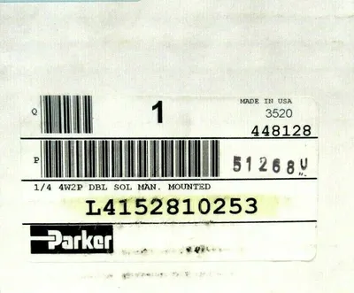 NEW PARKER L4152810253 PNEUMATIC VALVE