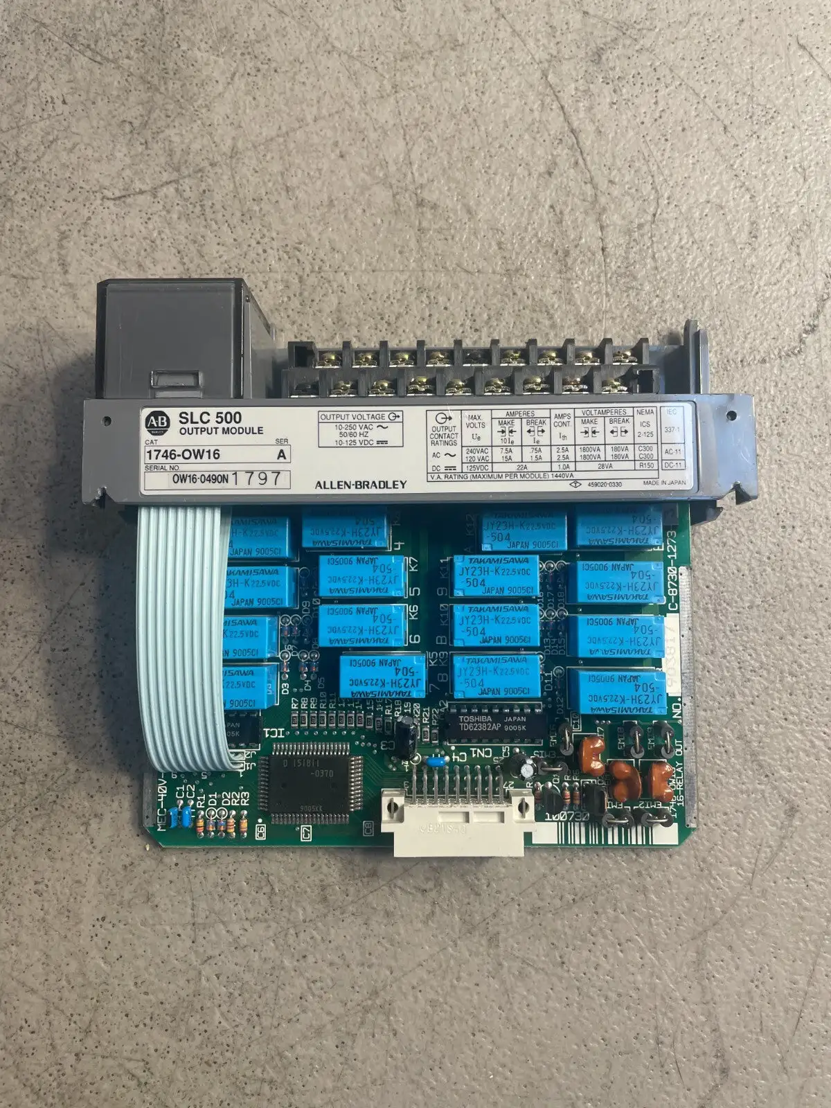 USED ALLEN BRADLEY ALLEN BRADLEY SLC 500 1747-Ow16 Series A