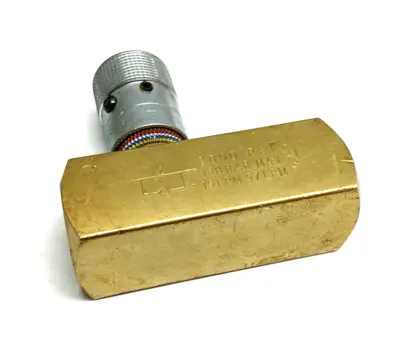 USED PARKER COLORFLOW IN-LINE HYDRAULIC FLOW CONTROL VALVE 1/2" CONNECTION