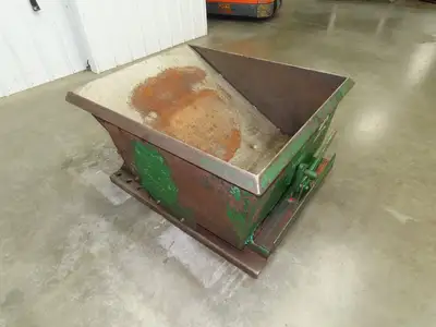 Roura Self Dumping Hopper 1/3 Yard Forklift Steel Dumpster 40x48x24"