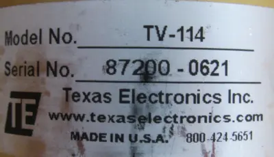NEW TEXAS INSTRUMENTS TV-114 WIND SPEED SENSOR TV114