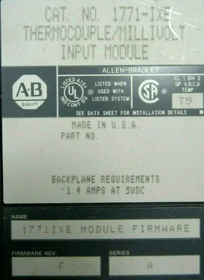 USED ALLEN BRADLEY 1771-IXE INPUT MODULE SER A 1771IXE
