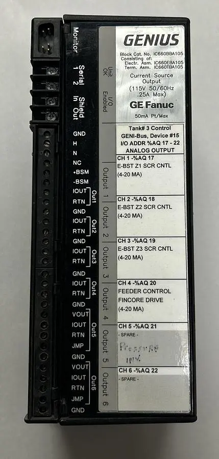 USED GE FANUC IC660BBA105