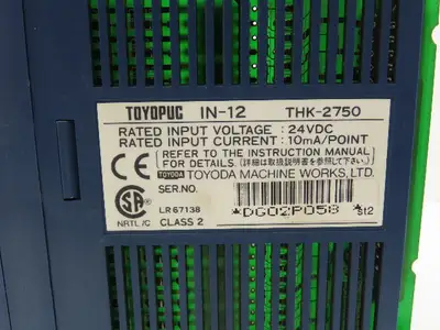 Toyoda THR-2766 Toyopuc PLC 8-slot Chassis Rack CPU Processor I/O Module