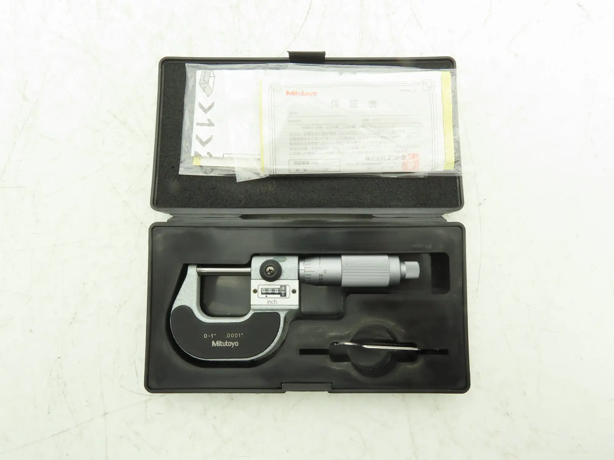 Mitutoyo 193-211 Mechanical Digit Outside Micrometer w/Counter 0-1" Range .0001"