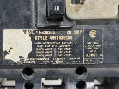 USED WESTINGHOUSE FB3020S