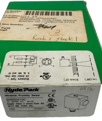 NEW SCHNEIDERELECTRIC/HYDEPARK SM550A100 PROXIMITY SENSOR 24VDC