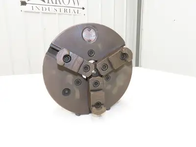 Cushman 1010208L0B 3-Jaw Independent Manual Lathe Chuck 8" OD L0 Taper Mount