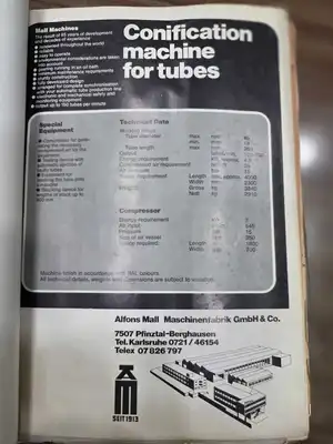 1983 ALFONS MALL KM Tube Conificator Impact Extrusion | H.E. Phipps Co. Inc. (20)