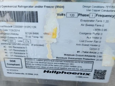 129-0104 Hill Phoenix PC-R 12’ Remote Refrigerated Cooler Case