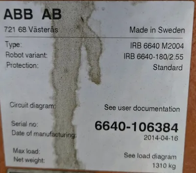 USED 2014 ABB IRB 6640-180/2.55